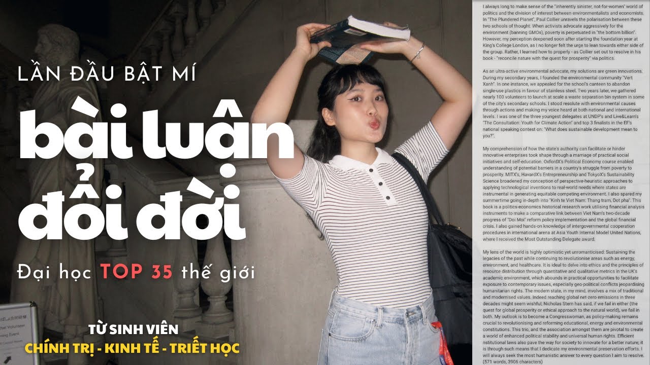 BÀI LUẬN DU HỌC THAY ĐỔI TƯ DUY CỦA BẠN|TỪ SINH VIÊN ĐH TOP35 THẾ GIỚI NGÀNH CHÍNH TRỊ-KINH TẾ-TRIẾT