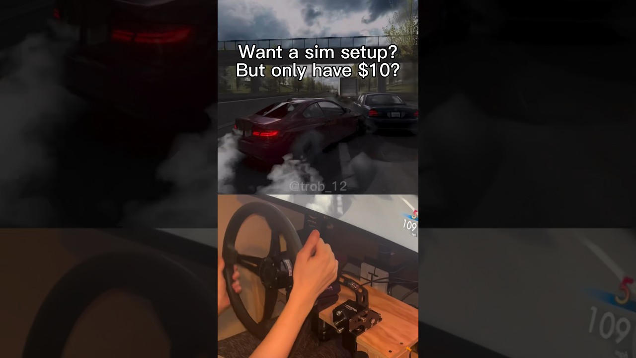 The budget sim racing setup 😏 #shorts #assettocorsa #assetto #simracing #drift