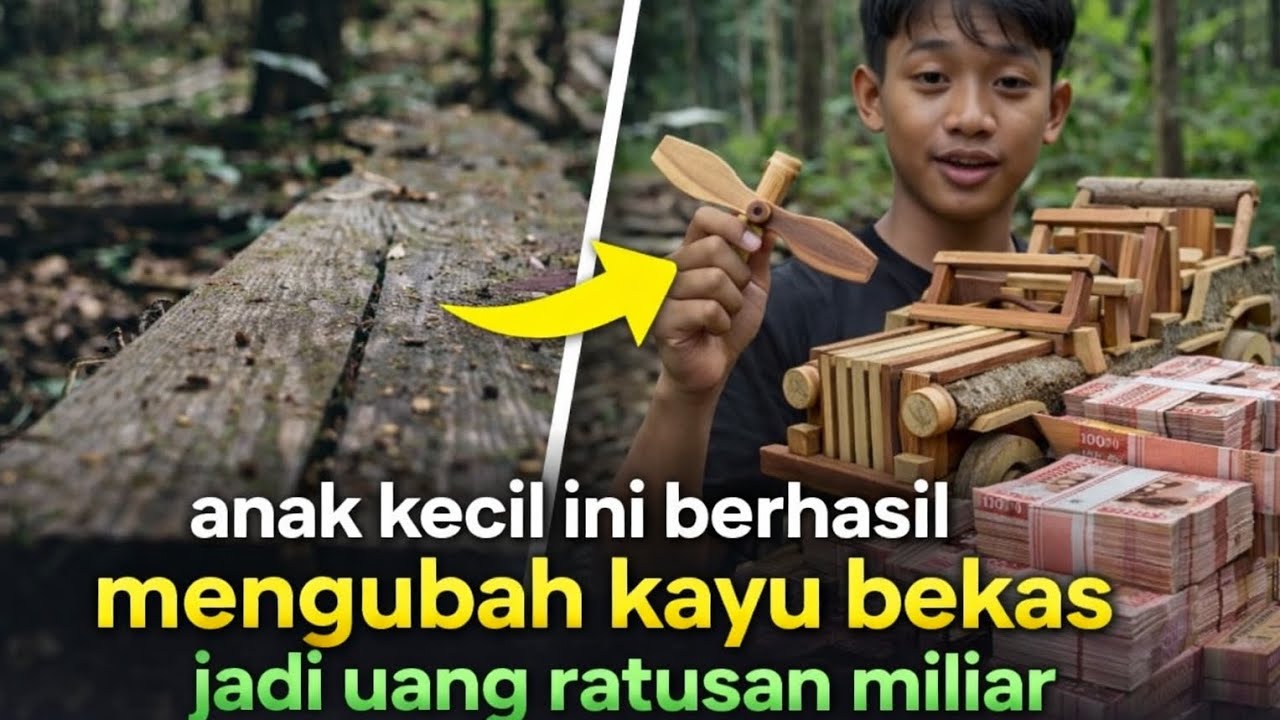 Viral‼️seorang anak dari Jawa Barat berhasil dapat uang ratusan miliar dengan kreasi kayu