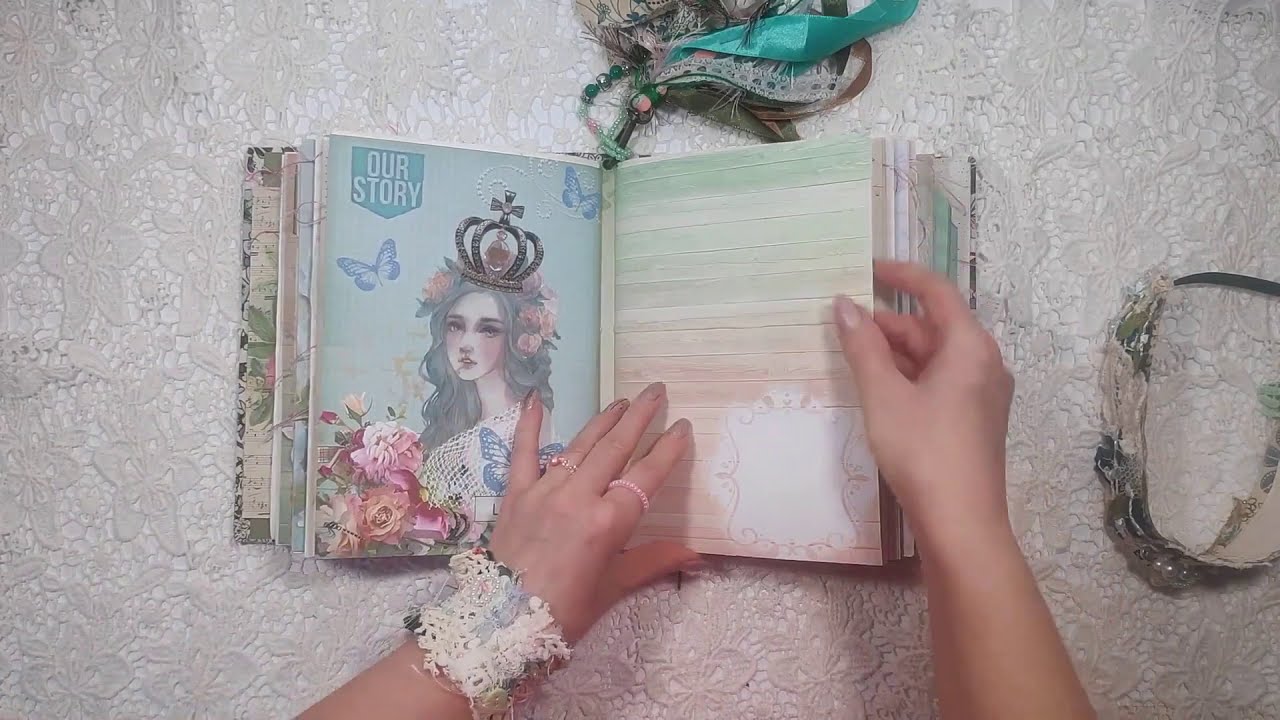 Ideas green jounk jurnal springs jounk jurnal Flip Through Handmade