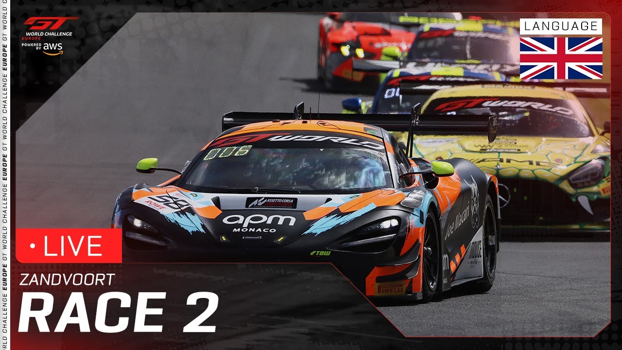 LIVE | Race 2 | Zandvoort | GT World Challenge powered by AWS (English)