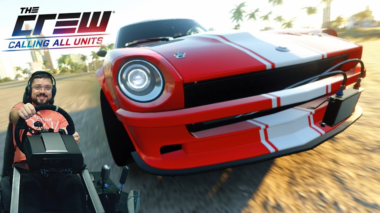 Пилим суперкар Nissan Fairlady Z + бомбежка от копов The Crew на PS4  + руль Fanatec CSL Elite PS4
