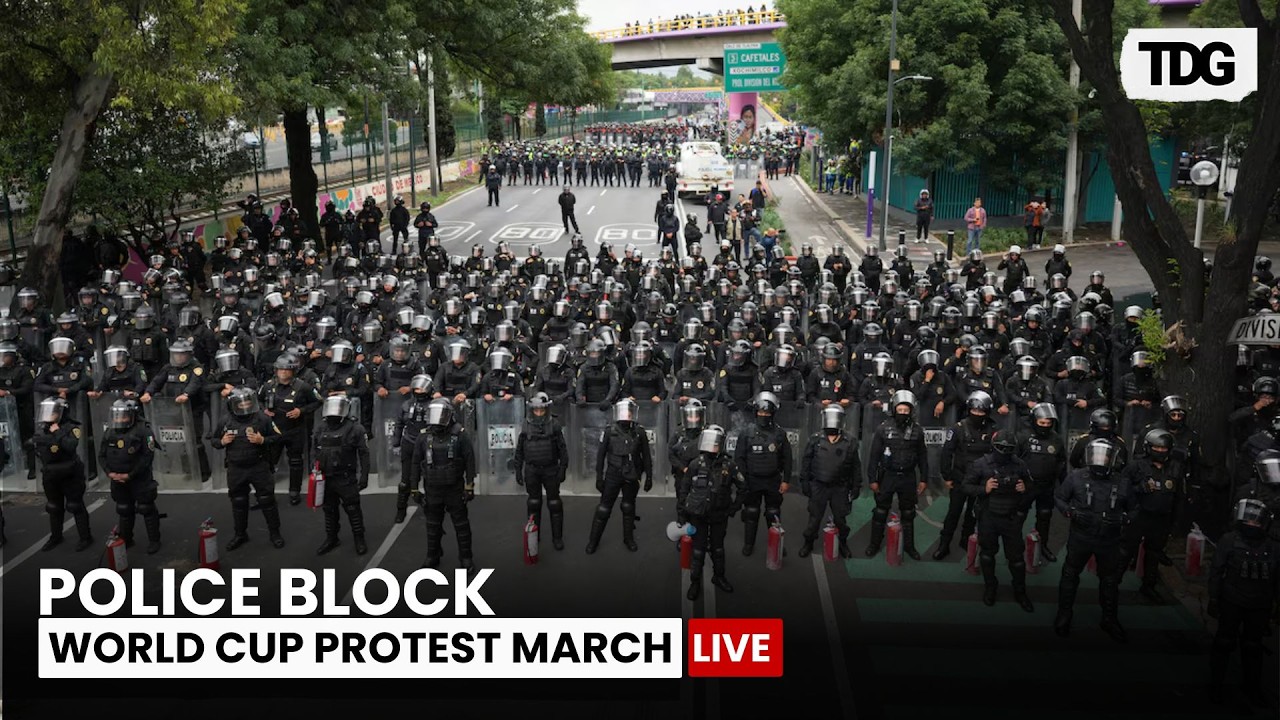 LIVE: Families of Missing Protest Near World Cup Stadium as Police Block March in Mexico City
