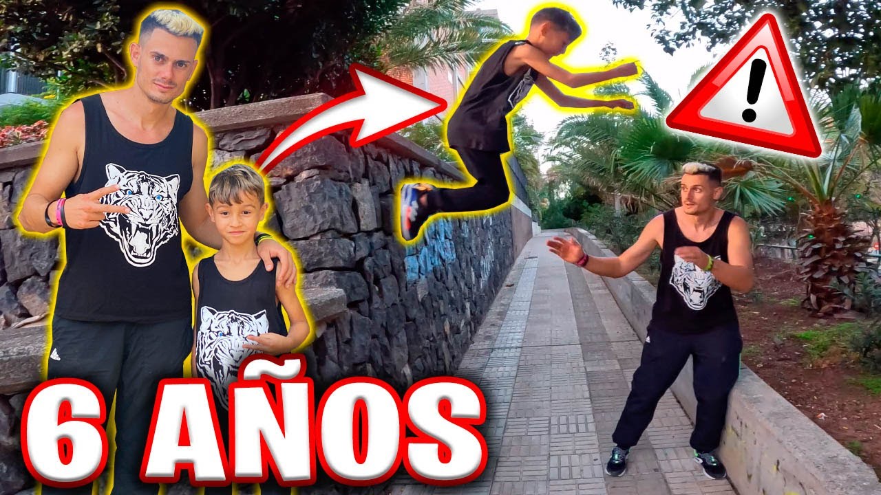 ME ENCUENTRO UN NI&Ntilde;O de 6 A&Ntilde;OS HACIENDO PARKOUR de NIVEL AVANZADO🔥 *VAS A FLIPAR*