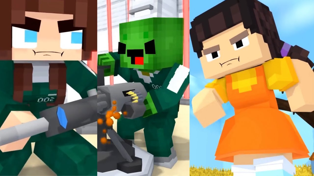 Strong Security House VS Squid Game Survival.. Maizen Minecraft Animation