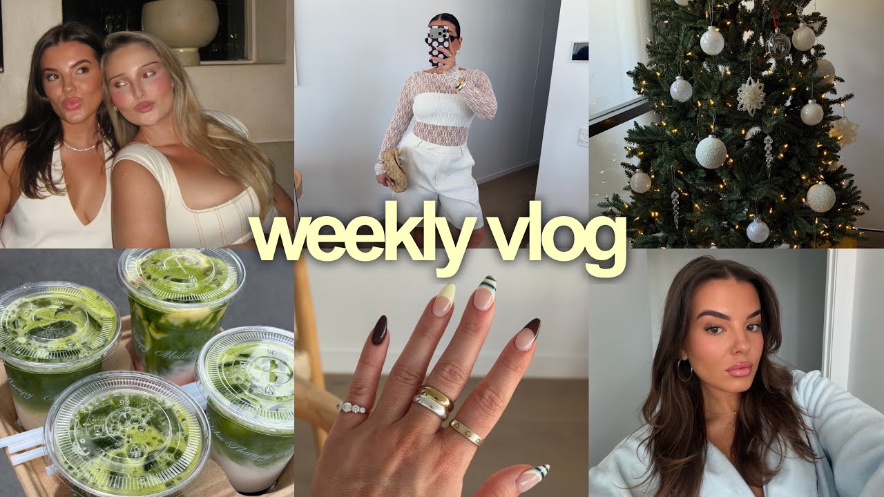 weekly vlog 💌 xmas prep, healthy meals, trifle matcha, new nails, online shopping