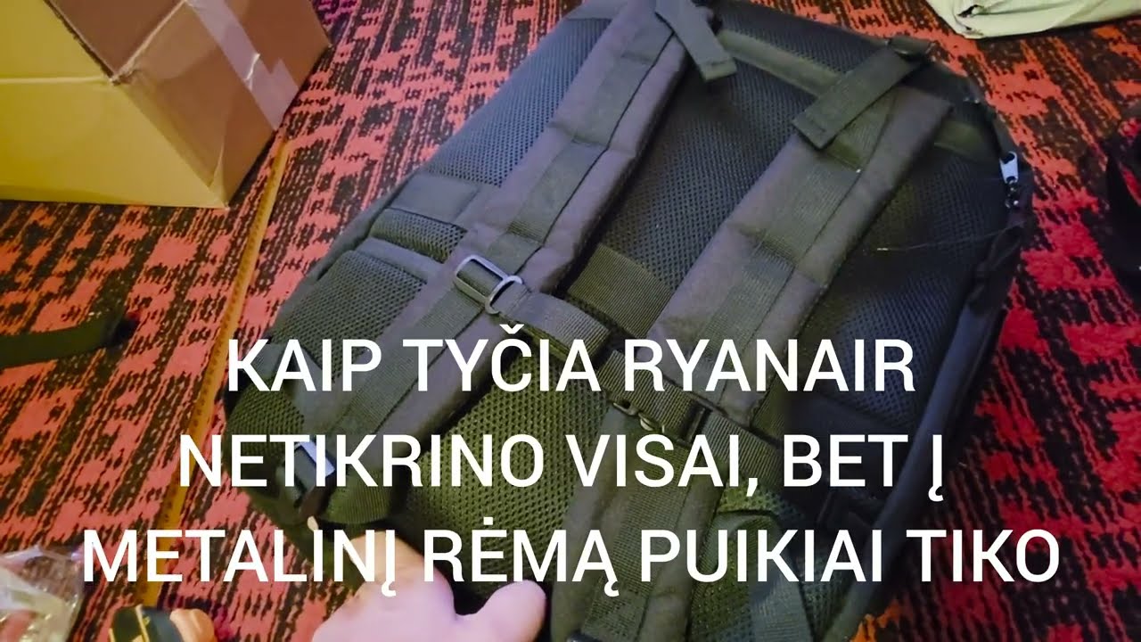 Ryanair krep&scaron;iai bagažui 55x40x20 ir 40x25x20 i&scaron; pigu.lt