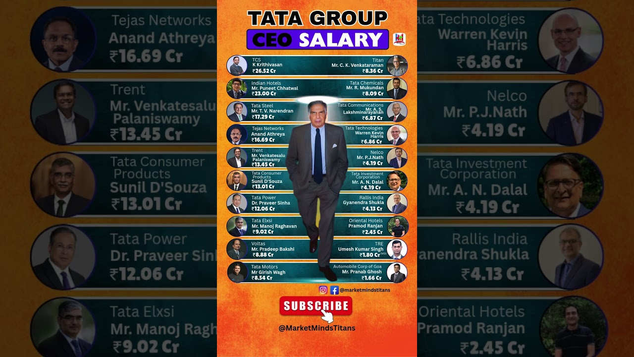 Tata Group CEO Salary Secrets #ceo #salary #tata