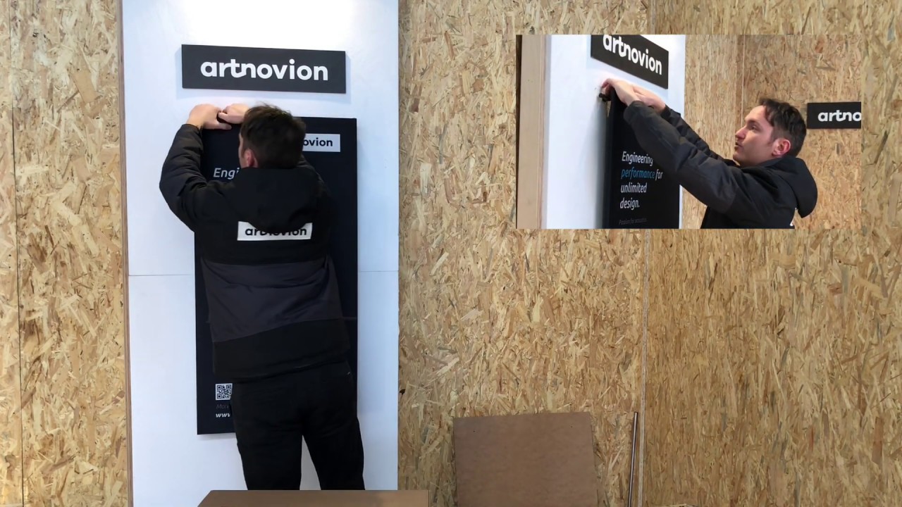 Artnovion | FixArt Tube, Double Vertical Panels Installation