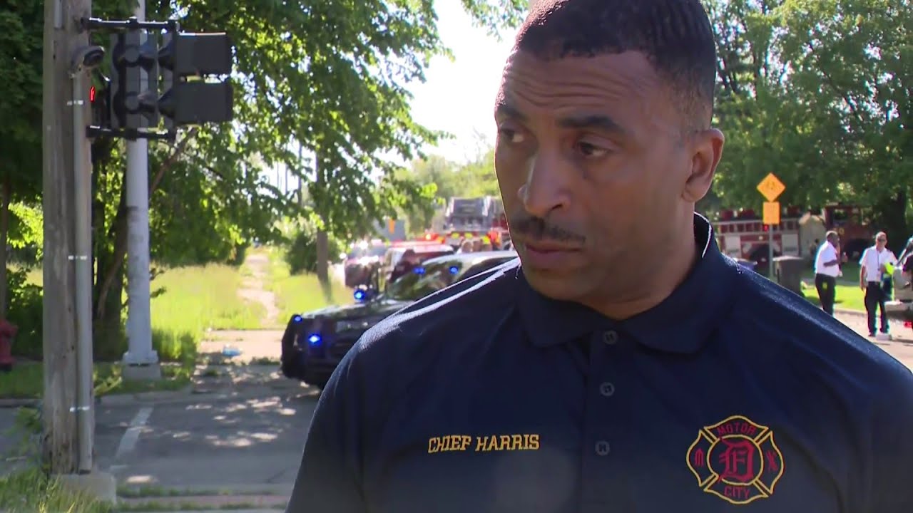 Detroit Fire Department's chief of public relations provides update on crash involving fire truck