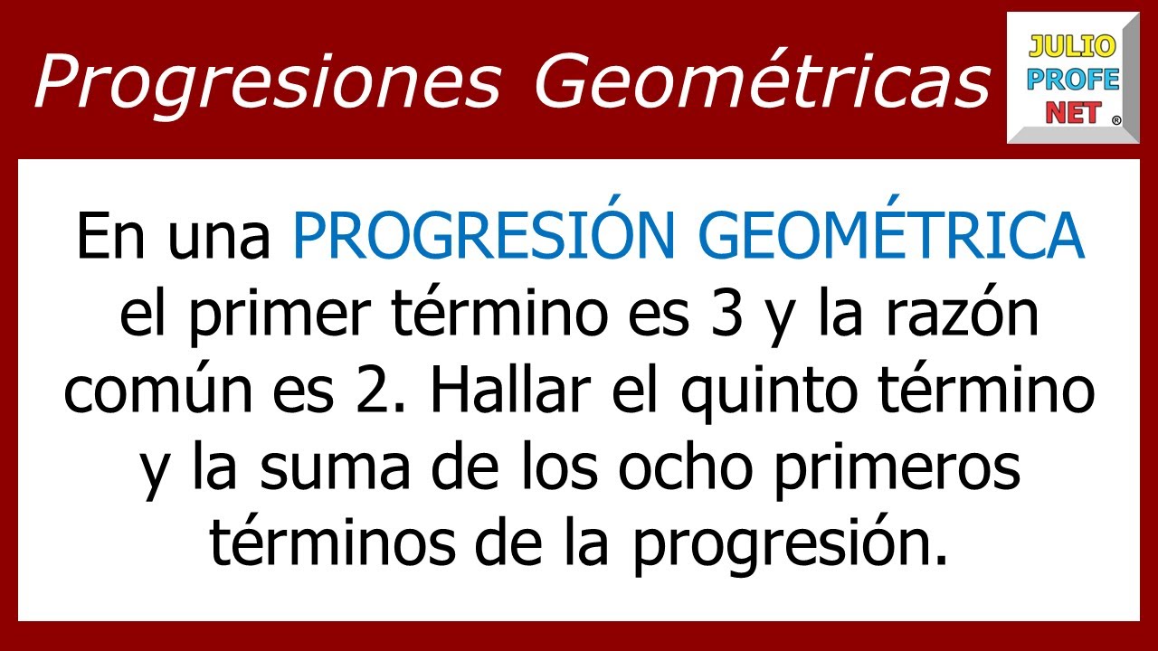 Progresiones geométricas | Ej. 1 