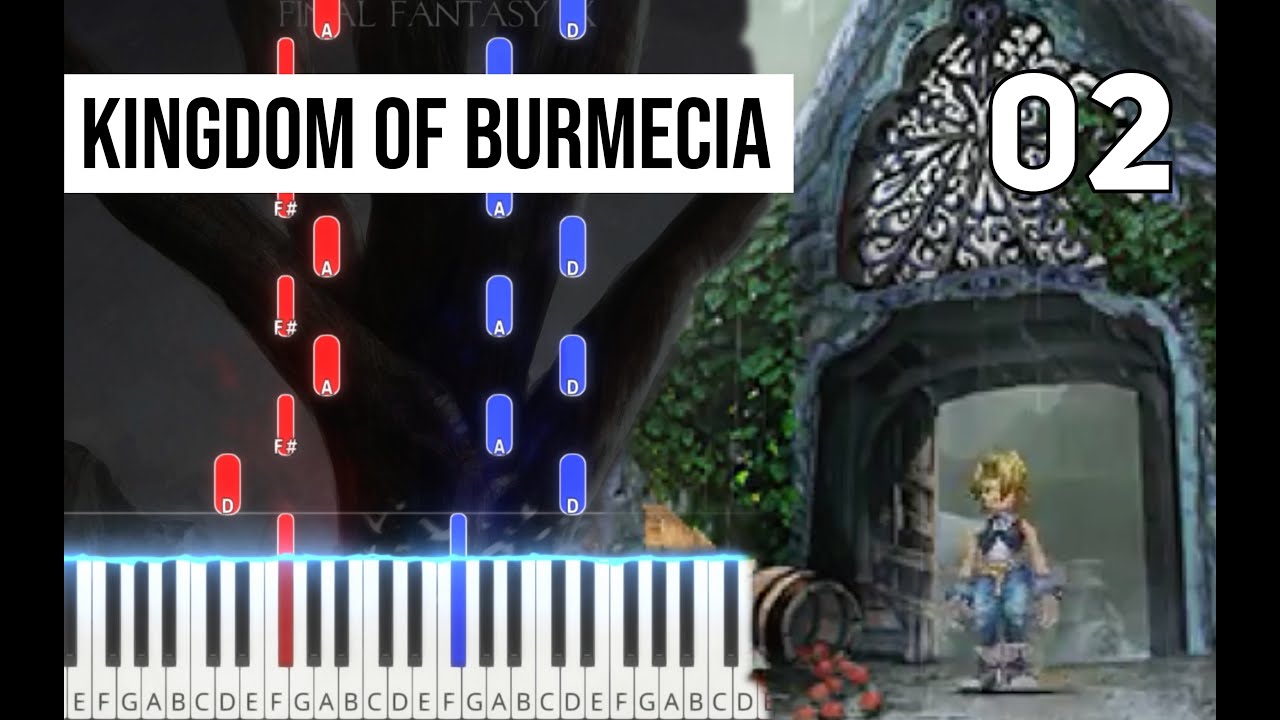 TPR - Kingdom of Burmecia (from Memoria) - 02 - Final Fantasy IX Piano Tutorial | Note Chart