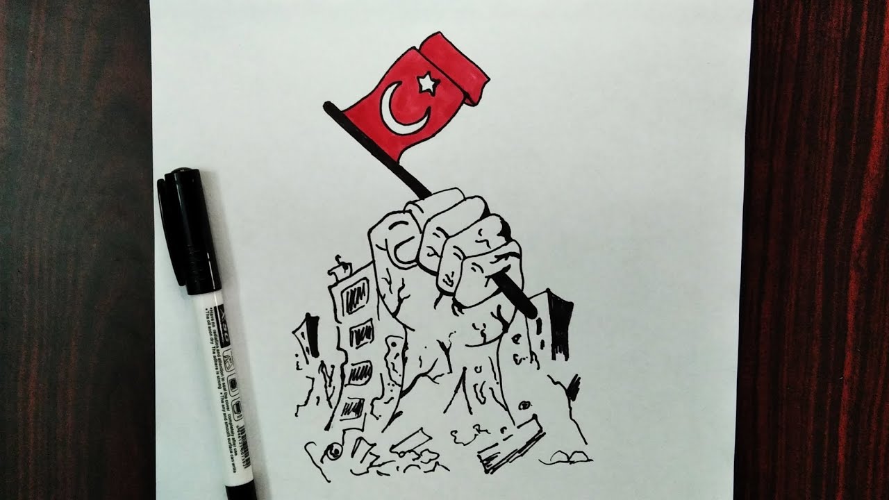Deprem Resmi Nasıl Çizilir. Türkiye Deprem Çizimi || How to Draw Earthquake in Turkey