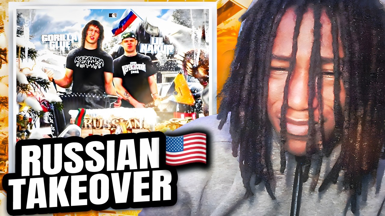 American Reacts To GORILLA GLUE & LIL NAKUR - RUSSIAN TRAP HOUSE | FULL REACTION