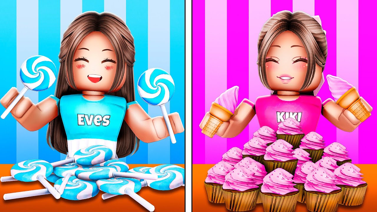 Eating ONE COLOR FOOD ONLY in ROBLOX!