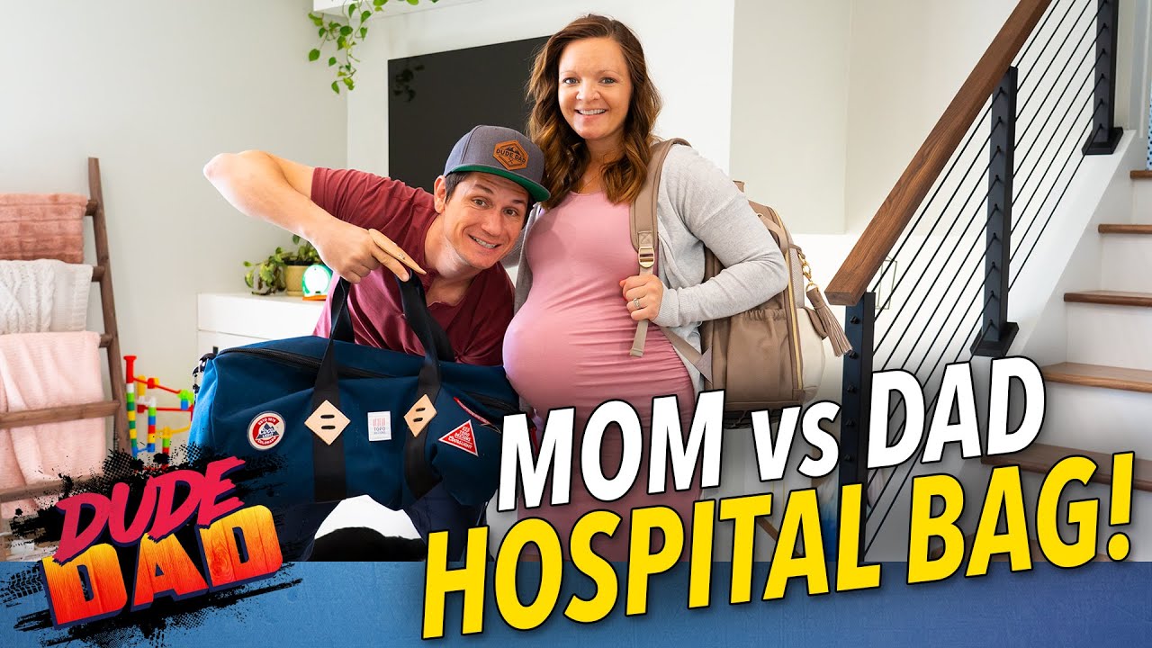 Mom vs Dad Hospital Bag