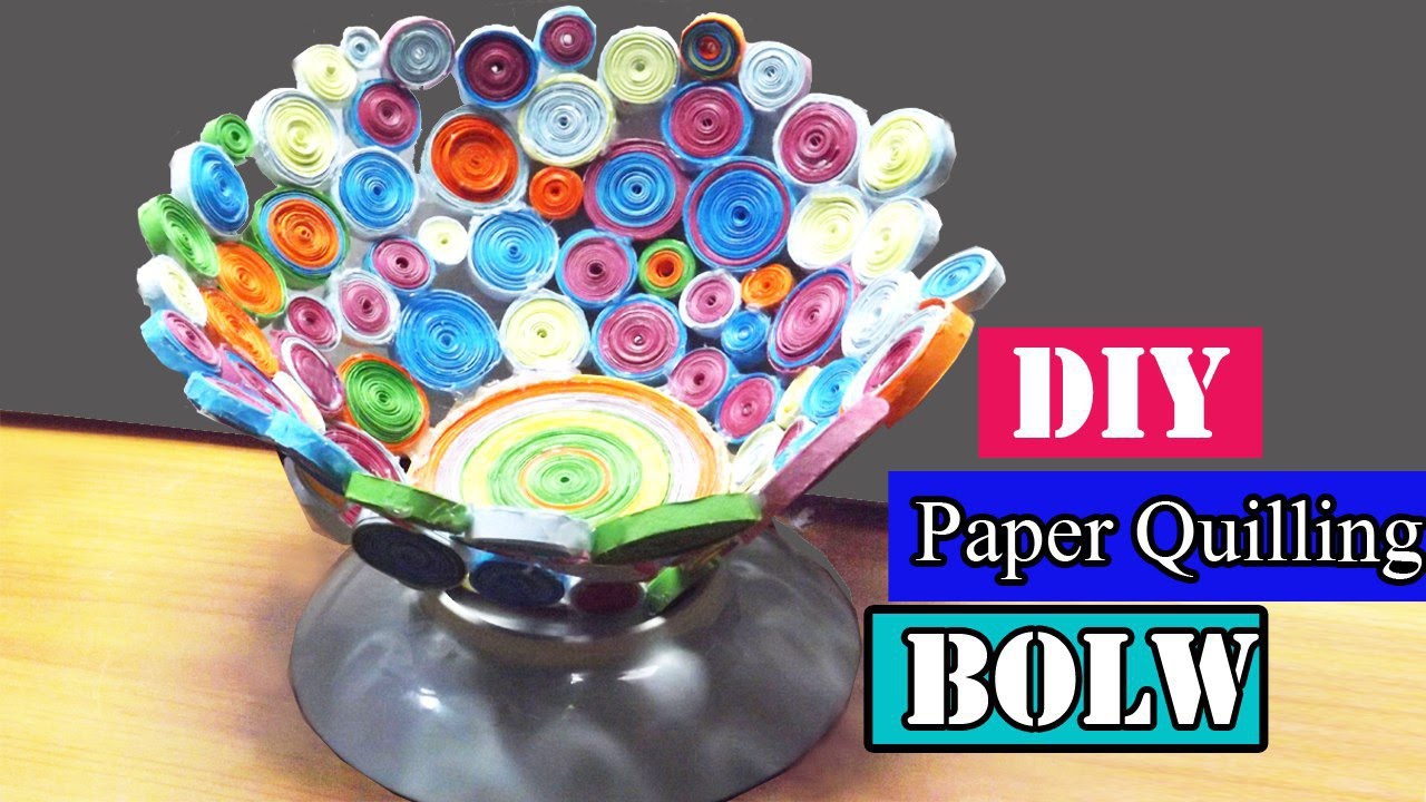 Craft with paper | DIY Paper Quilling Bowl