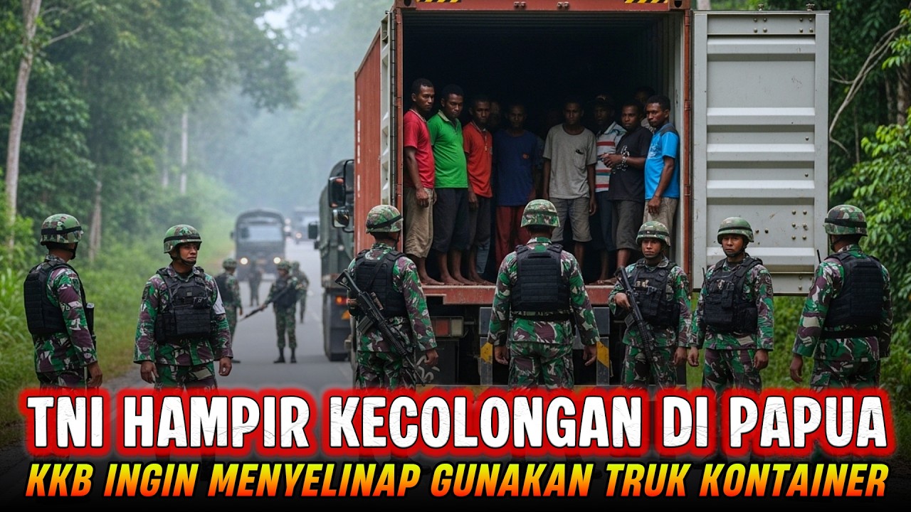 10 ANGGOTA KKB MENCOBA LAWAN TNI‼️TNI HADANG TRUK KONTAINER FULL BERISI ANGGOTA KKB‼️