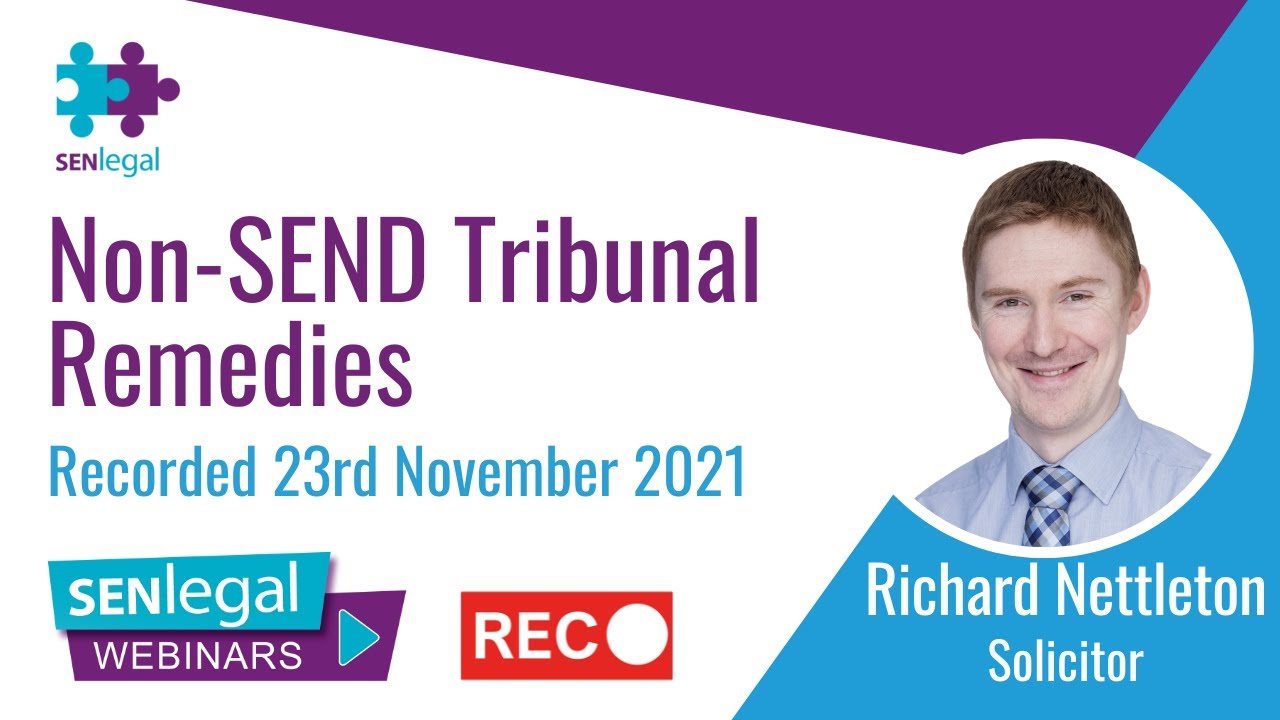 SEN Legal Webinars - Non-SEND Tribunal Remedies