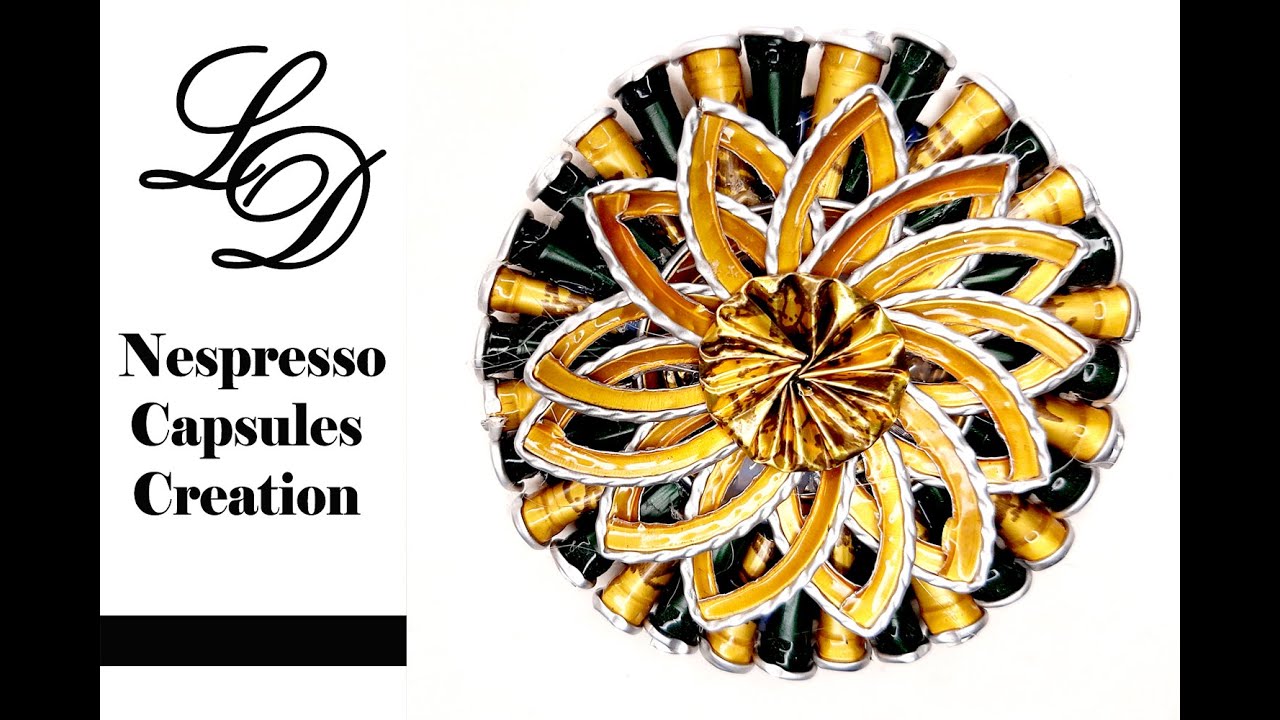 How to Recycle Nespresso Capsules - Easy DIY Craft Coffee Pods Brooch - Recycling Jewelry Zero Waste