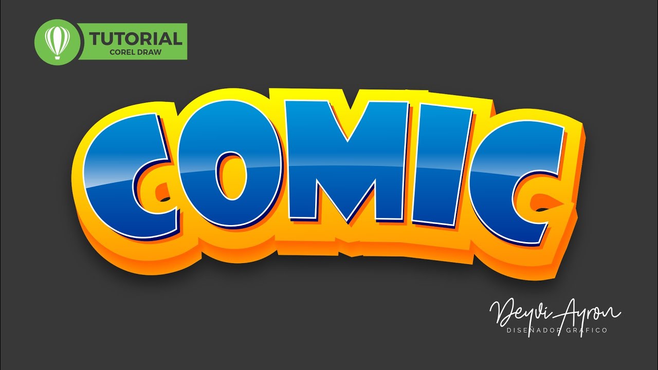 🔴 ESTILO DE LETRA 6 CorelDRAW 🦄 + Link Font