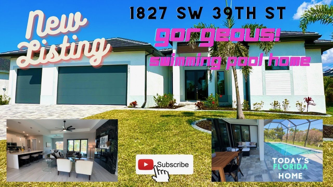 Cape Coral New Construction Homes for Sale - Cape Coral Swimming Pool Home - Florida Custom Homes