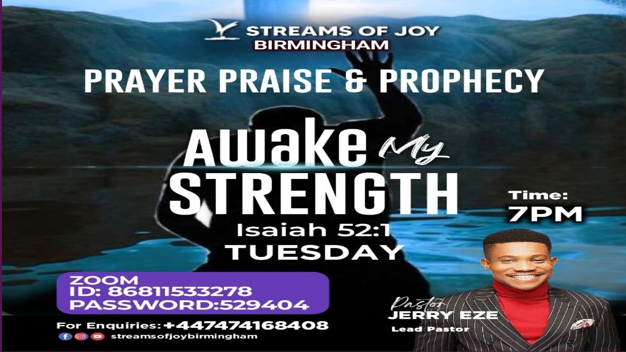 PRAYER PRAISE AND PROPHECY || AWAKE MY STRENGTH || 24TH FEBRUARY 2026