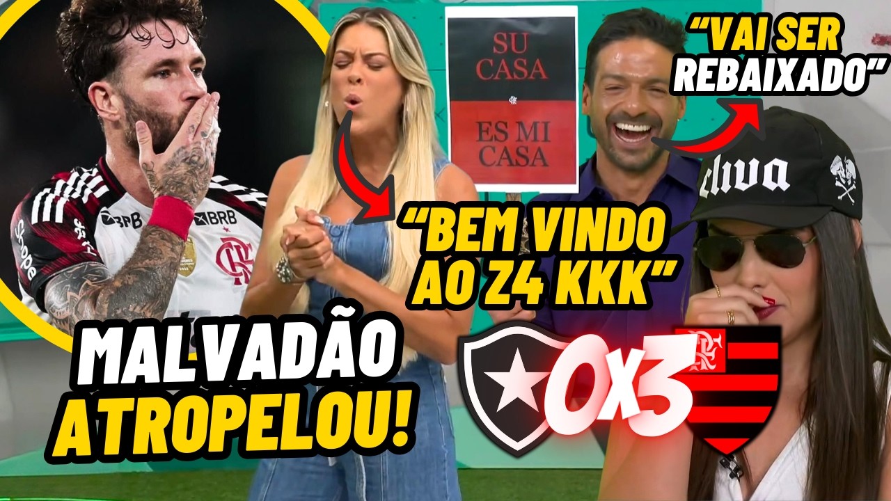 Renata Fan ZOA Botafoguenses e manda INDIRETA APÓS Botafogo 0X3 Flamengo | Vamos rir! Jogo Aberto