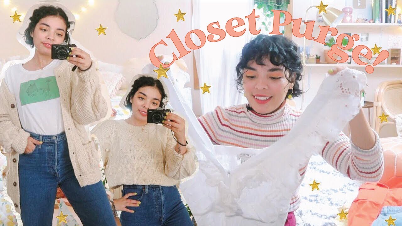 trying on all the clothes i've HOARDED! closet purge clean-out part 2?! ( fall edition!)