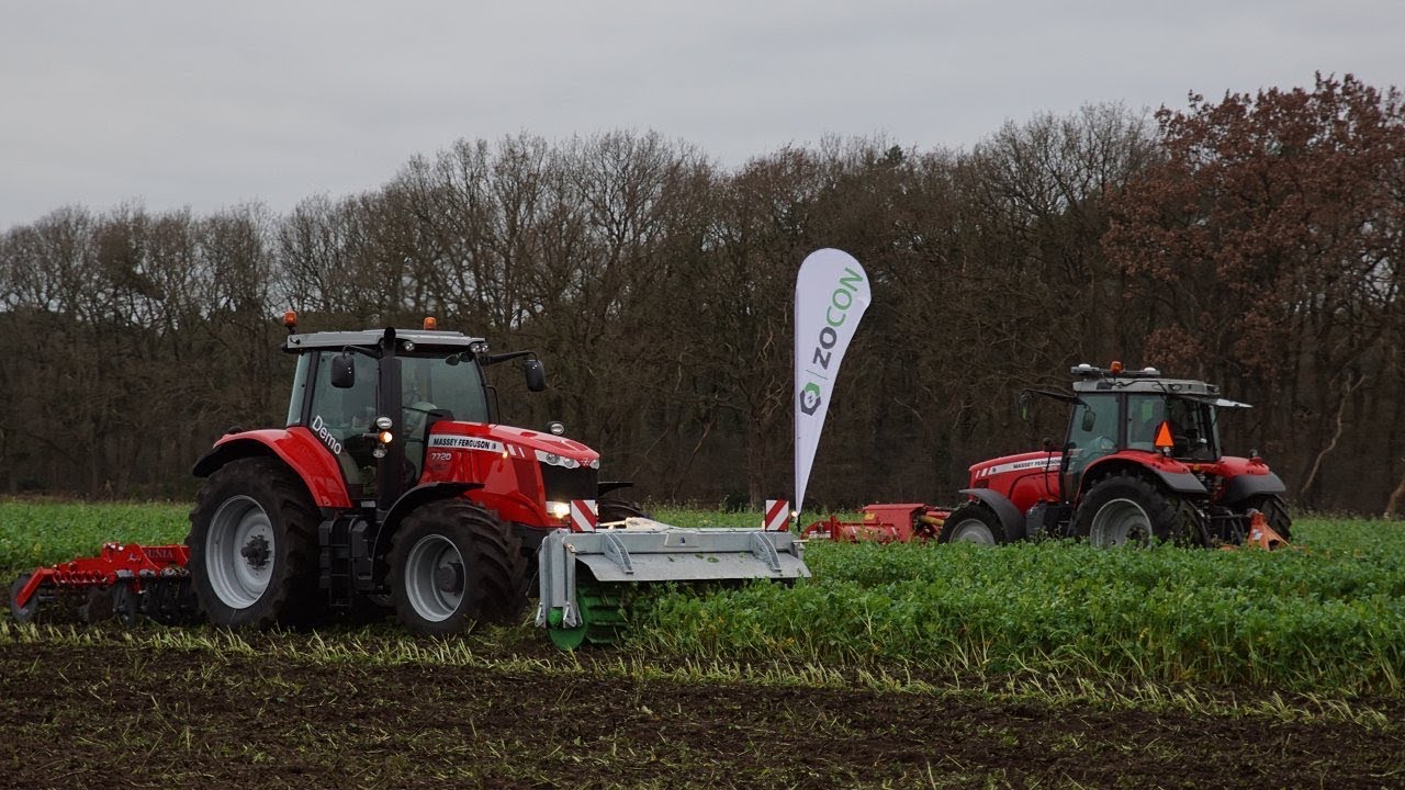 Demonstratie verkleinen inwerken groenbemesters Veldleeuwerik Broedplaats te Odoorn Trekkerweb