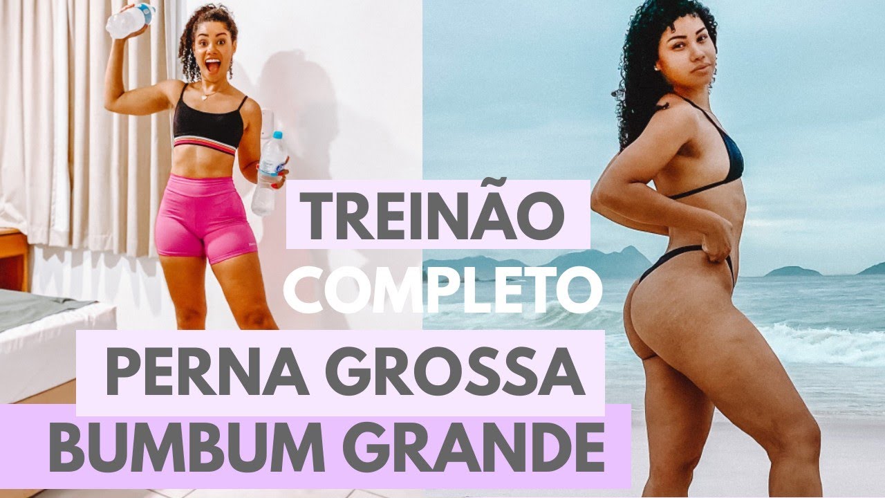 EXERCÍCIOS PARA AUMENTAR OS GLÚTEOS E ENGROSSAR AS COXAS - TREINO EM CASA