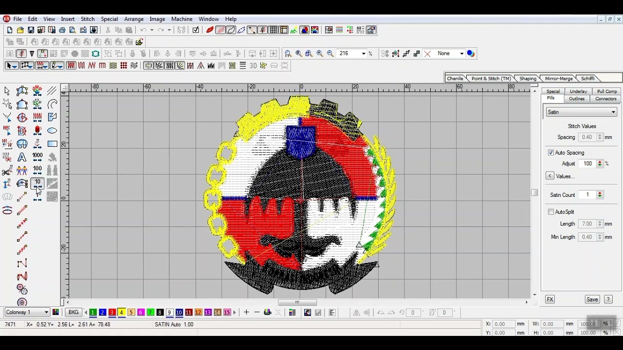 Bikin atau setting logo Bordir #BordirModern #mesinbordir #EmbroideryProgam #embroideryMachine 
