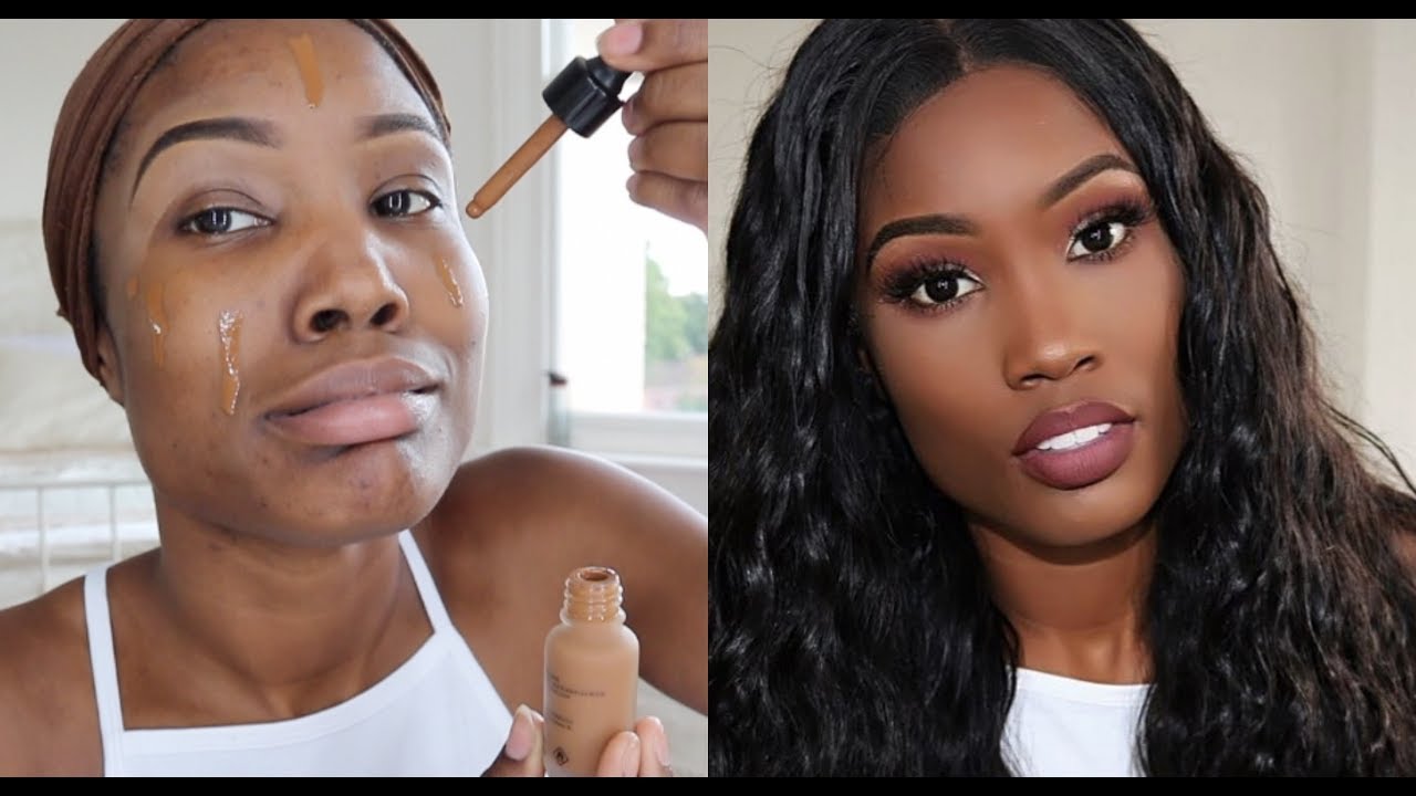 Dark skin GRWM Trying out new products ft Peerless Hair