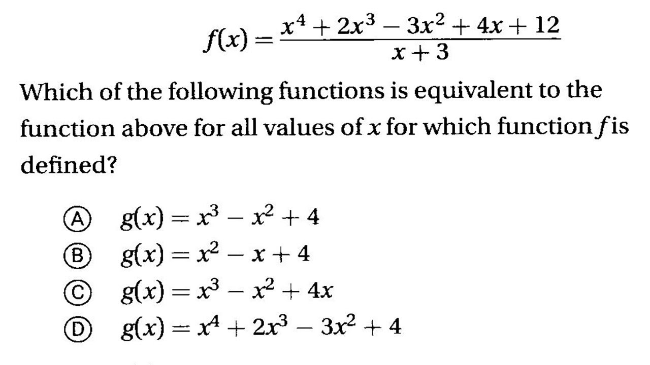 SAT Prep Geometry & Trigonometry 6 Practice Test2 Q15