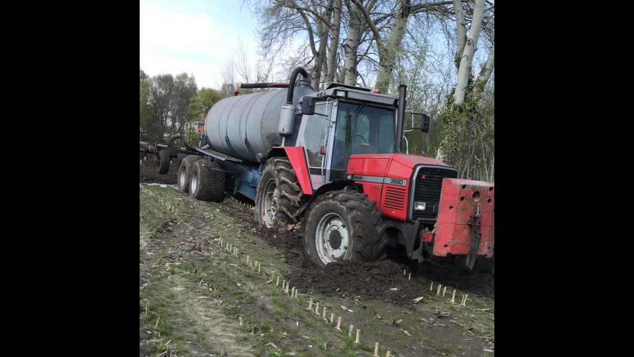 ploegen/kilveren/bouwlandbemesten met MF 3680