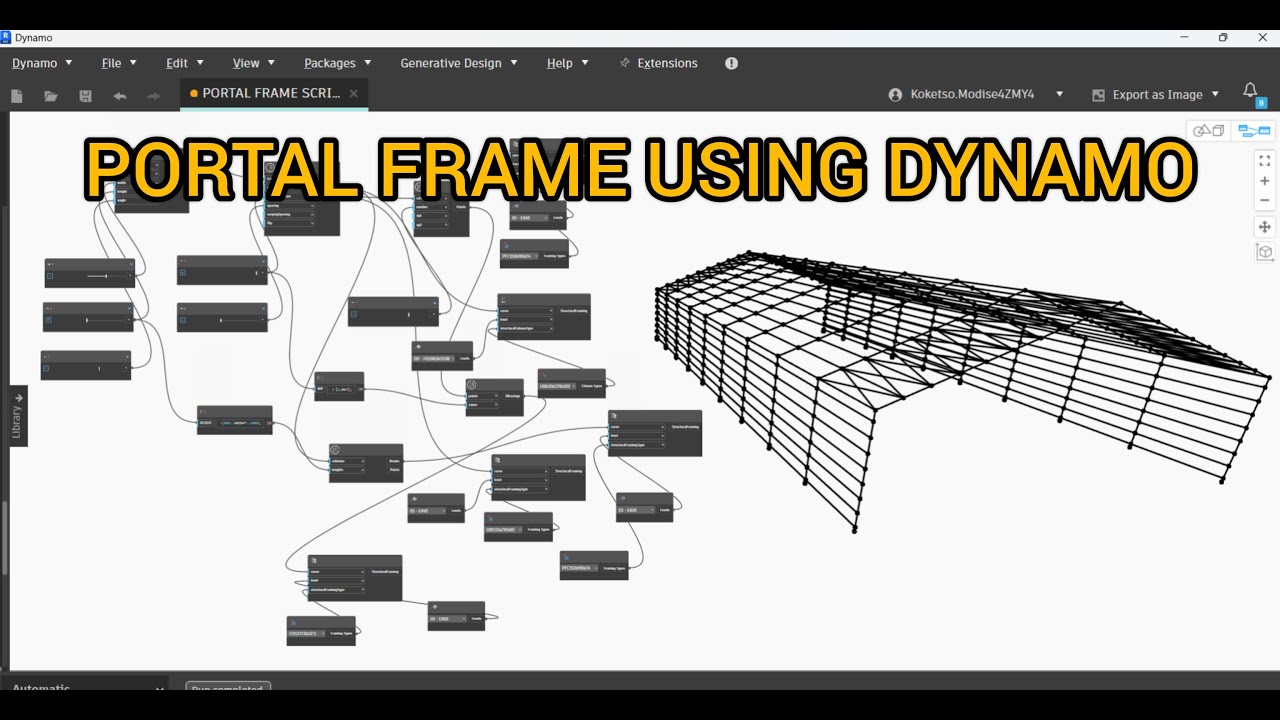 DYNAMO - Portal Frame in Revit.