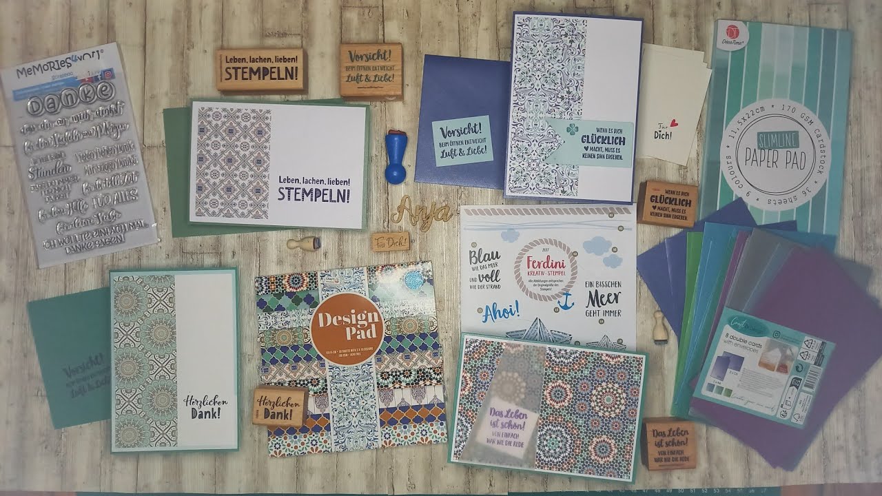 Action-Haul: ratzfatz Karten basteln mit Designpapier und großartigen Stempeln von Ferdini