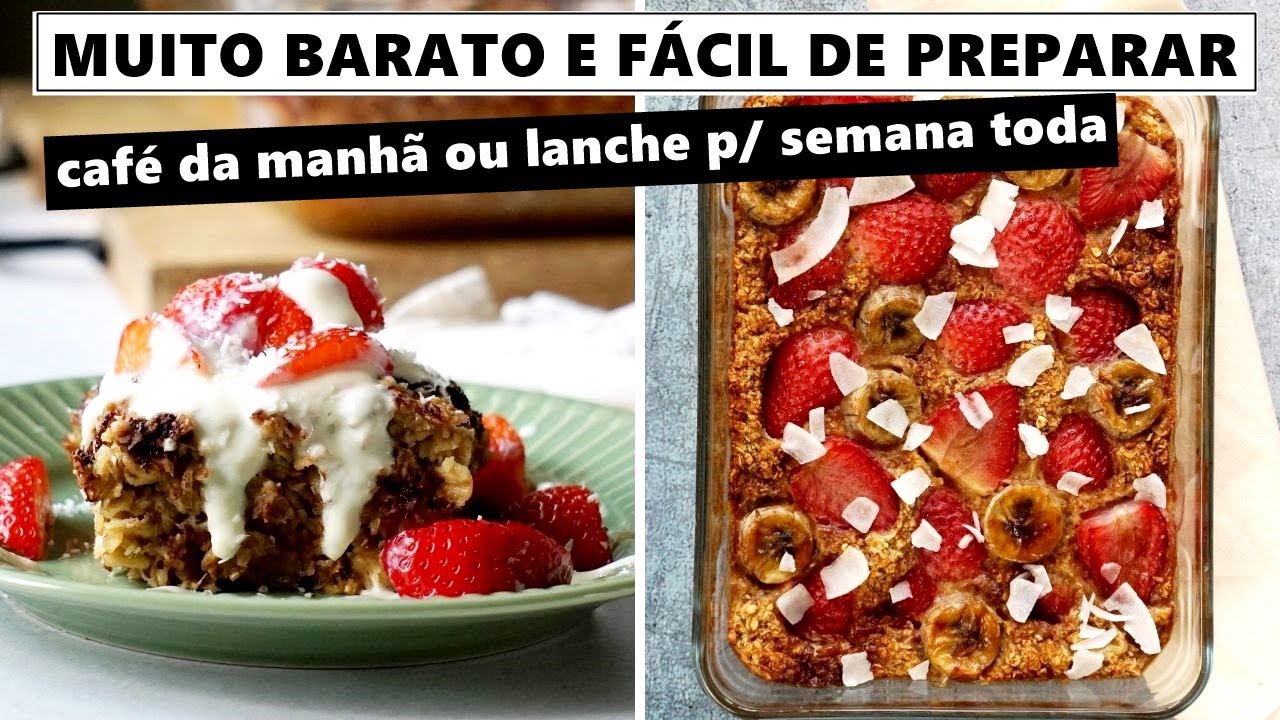 MINGAU DE AVEIA NO FORNO: café da manhã e lanche simples e saudável