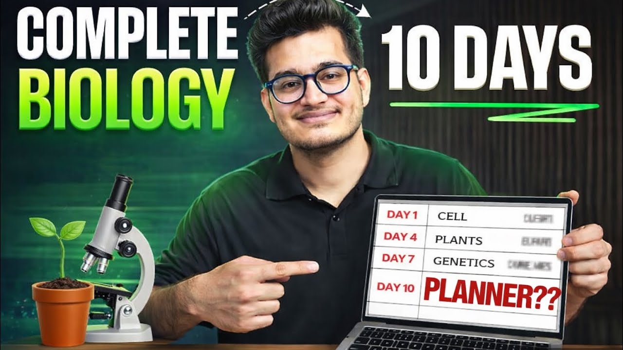 Complete Biology in 10 Days 😱 | Realistic Planner That Actually Works! #neet2026 #umeed 