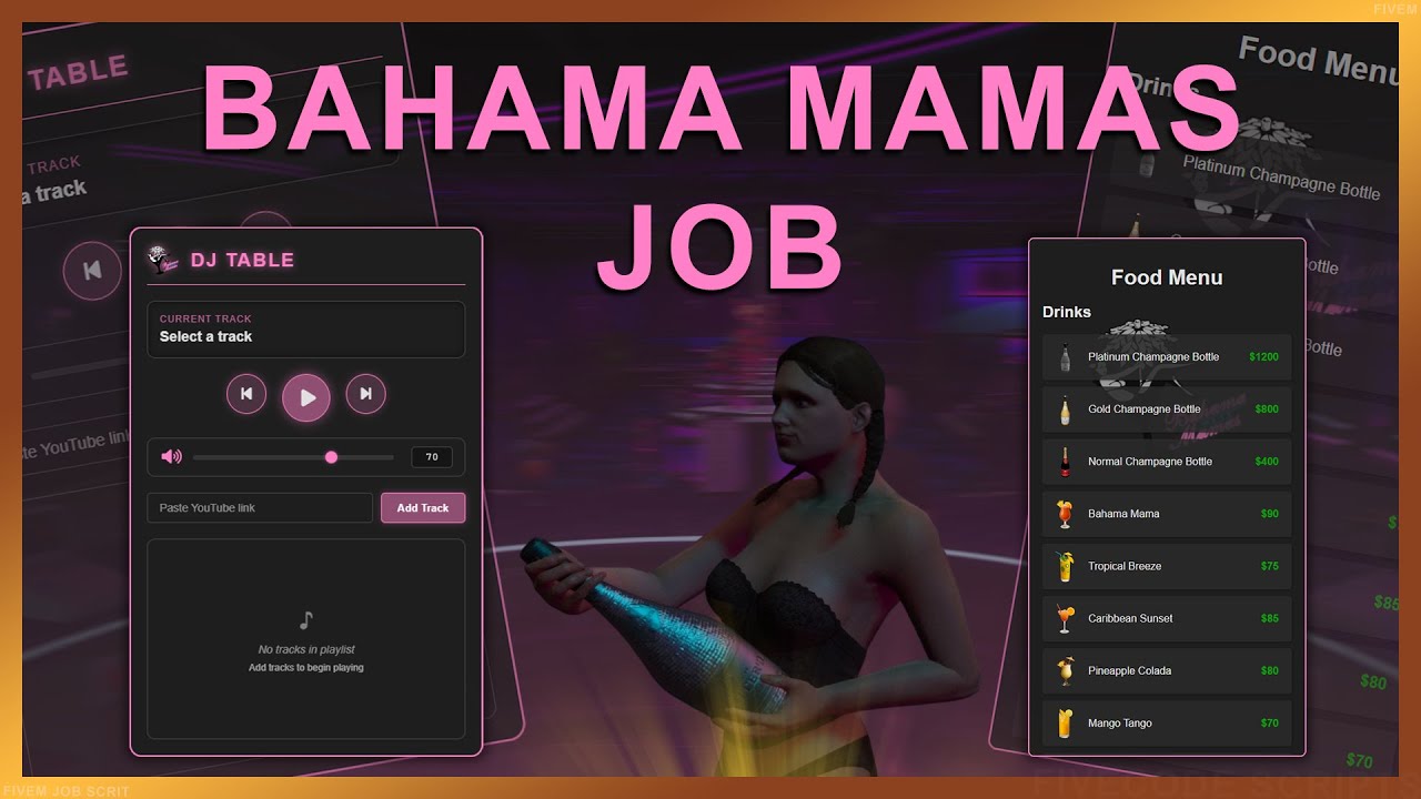 FiveM Script | Bahama Mamas Job [ESX/QB/QBOX] | FIVECODE SCRIPTS