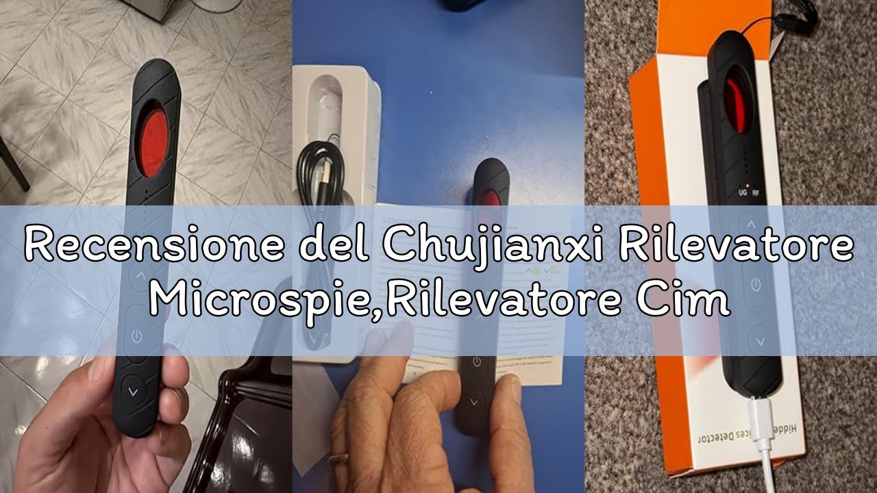 Recensione del Chujianxi Rilevatore Microspie,Rilevatore Cimici e Microspie,Mini Rilevatore GPS,Rile