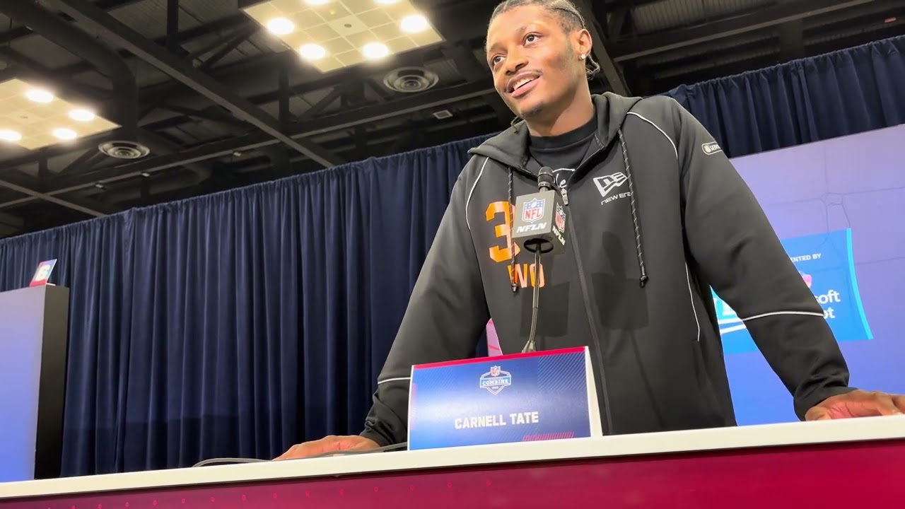 Ohio State WR Carnell Tate from the NFL Combine