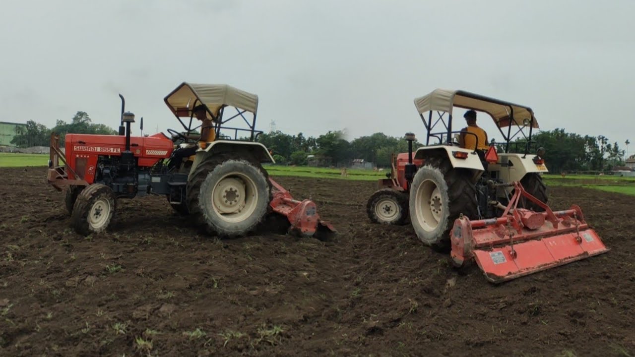 4 Star Swaraj 855 FE With Rotavator | 855 tractor wala video | Rafik tractor wala