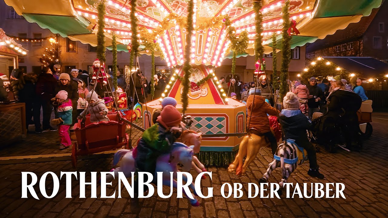 Rothenburg, Germany · Medieval Christmas Markets at Night · Walking Tour