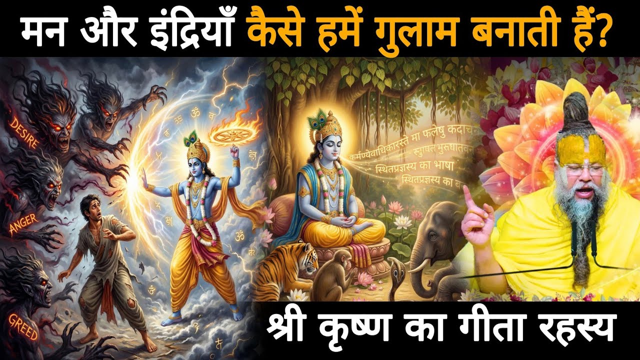 मन और इंद्रियाँ कैसे हमें गुलाम बनाती हैं?- श्री कृष्ण का गीता रहस्य