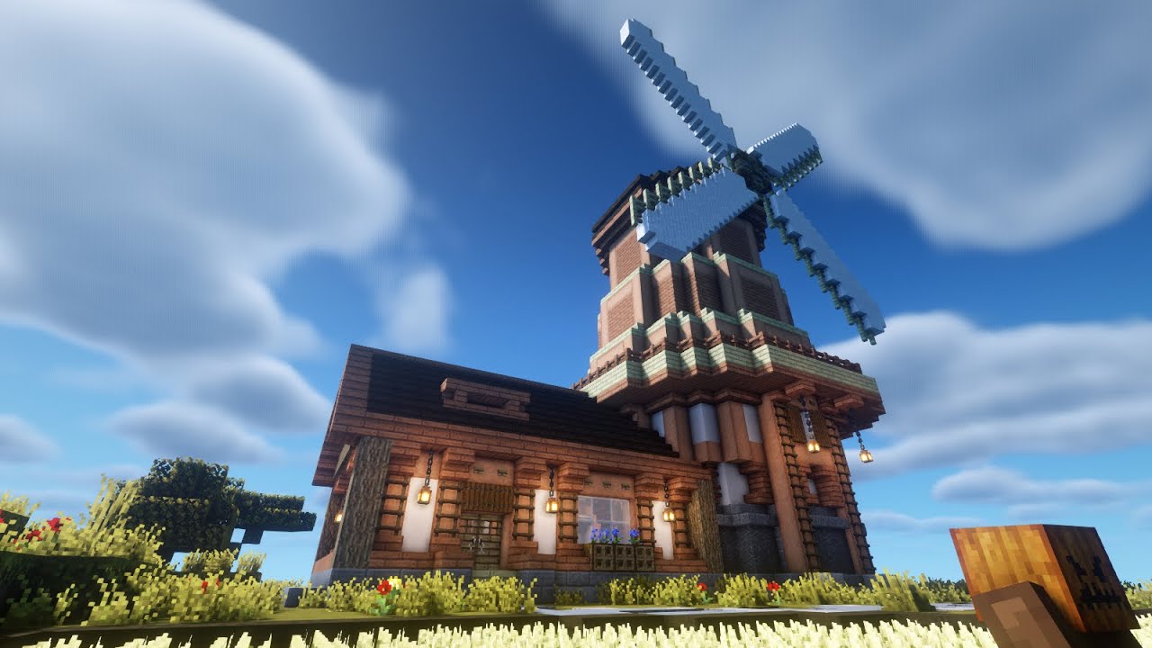 Minecraft Building A Windmill Timelapse