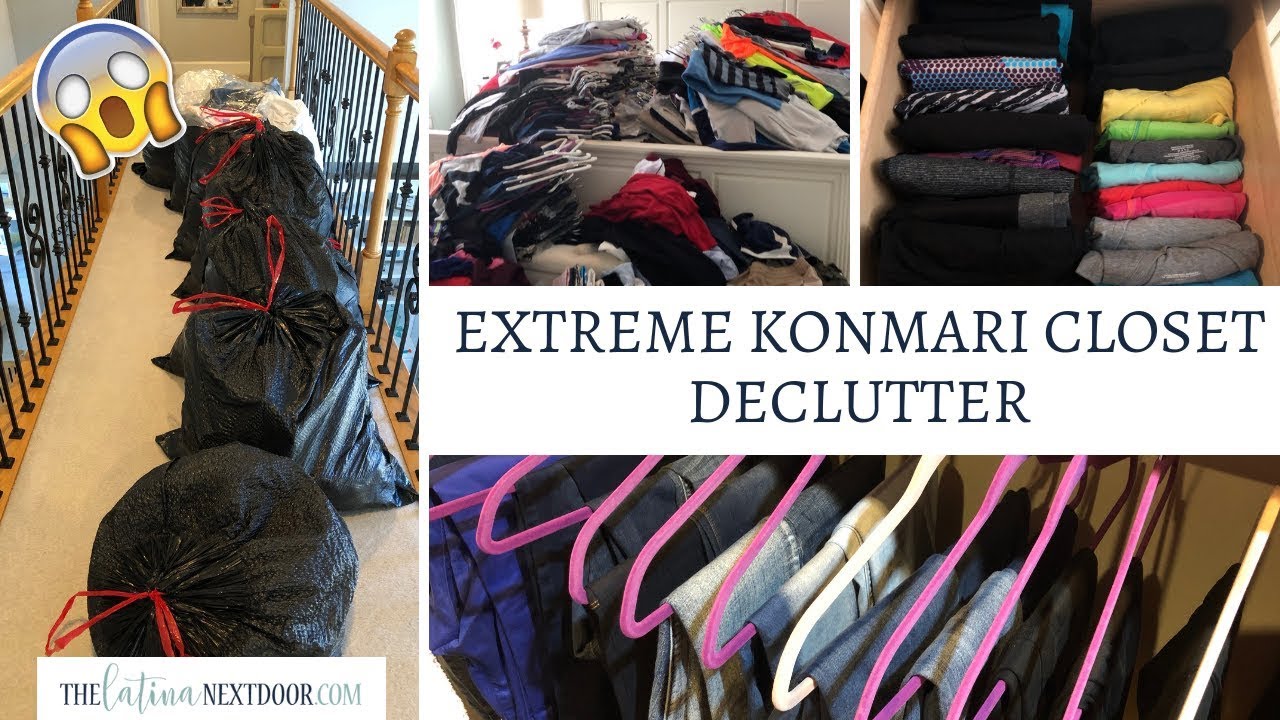 Extreme KonMari Closet Declutter - Closet Organization