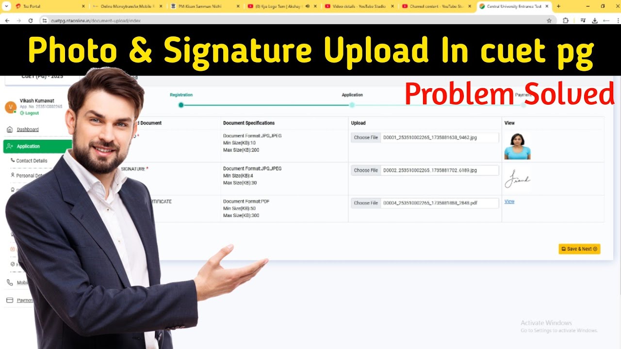 Photo Upload in CUET Pg 2025 Online Form | Photo Signature Upload in CUET Pg 2025 | Problem Solution