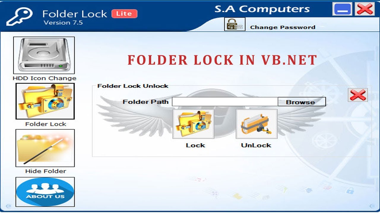 How to Lock And Unlock a Folder through Code in VB.NET - Complete Project