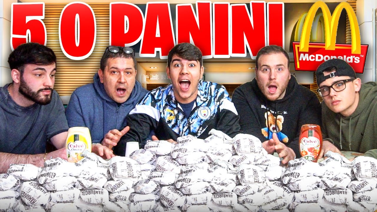 🍔50 PANINI McDONALD'S CHALLENGE vs TUTTI!! Non fatelo a casa!